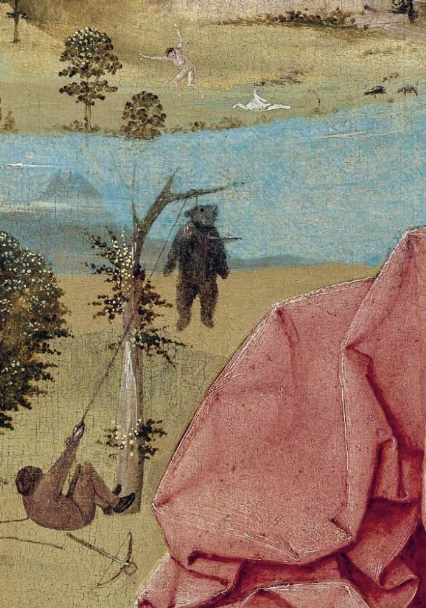 Hieronymus Bosch: Szent Kristóf a gyermek Jézussal, részlet
